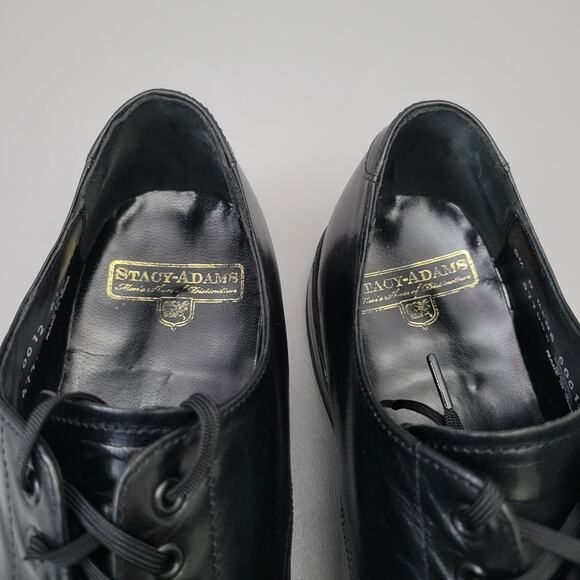 VTG Stacy Adams Madison Oxfords Shoes Mens Size 9.5 D Black  display picture 2